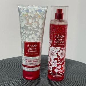 BBW Winter Cherry Blossom set of 2 NWT